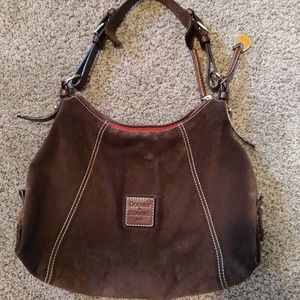 Pre owned Dooney and Bourke Brown Suede Hand bag
